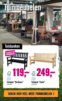 Tuinbank “Bordeaux” aanbieding bij Hornbach – geldig van 06.04.2026 t/m 03.05.2026