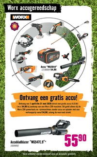 Accubladblazer "WG547E.9"* aanbieding bij Hornbach – geldig van 06.04.2026 t/m 03.05.2026