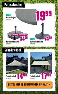 Schaduwdoek aanbieding bij Hornbach – geldig van 06.04.2026 t/m 03.05.2026
