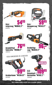 Accuboorhamer "WX394.91"* aanbieding bij Hornbach – geldig van 09.02.2026 t/m 22.02.2026