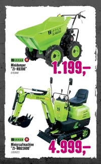 Minidumper "ZI-RD300" aanbieding bij Hornbach – geldig van 09.02.2026 t/m 22.02.2026