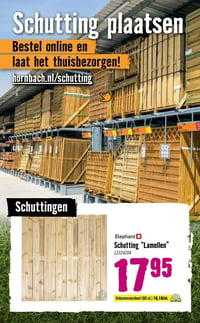 Schutting "Lamellen" aanbieding bij Hornbach – geldig van 09.03.2026 t/m 05.04.2026