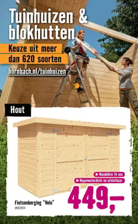 Fietsenberging “Velo” aanbieding bij Hornbach – geldig van 09.03.2026 t/m 05.04.2026