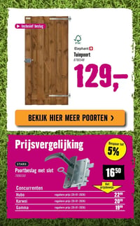 Poortbeslag met slot aanbieding bij Hornbach – geldig van 09.03.2026 t/m 05.04.2026