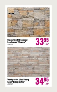 Wandpaneel UltraStrong Long "Brick rustic" aanbieding bij Hornbach – geldig van 23.02.2026 t/m 08.03.2026