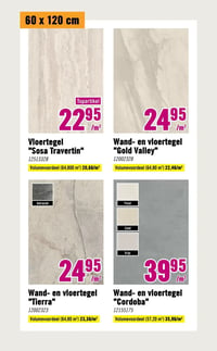 Wand- en vloertegel "Gold Valley" aanbieding bij Hornbach – geldig van 23.02.2026 t/m 08.03.2026