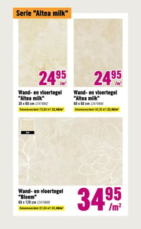 Wand- en vloertegel "Bloem" aanbieding bij Hornbach – geldig van 23.02.2026 t/m 08.03.2026
