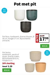 Pot Nora aanbieding bij Intratuin – geldig van 05.01.2026 t/m 11.01.2026