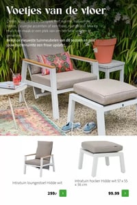 Intratuin loungestoel Hidde wit aanbieding bij Intratuin – geldig van 06.04.2026 t/m 12.04.2026