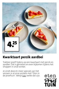 Kwarktaart perzik aardbei aanbieding bij Intratuin – geldig van 09.03.2026 t/m 15.03.2026