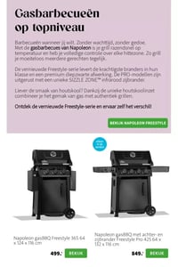 Napoleon gasBBQ Freestyle 365 64 x 124 x 116 cm aanbieding bij Intratuin – geldig van 23.03.2026 t/m 29.03.2026