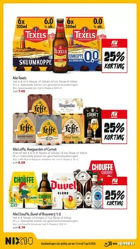 Alle Chouffe, Duvel of Brouwerij 't IJ aanbieding bij Jumbo – geldig van 01.04.2026 t/m 07.04.2026
