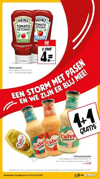Calvé partysauzen aanbieding bij Jumbo – geldig van 01.04.2026 t/m 07.04.2026