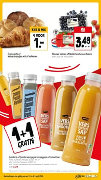 Jumbo's of Jumbo versgeperste sappen of smoothies aanbieding bij Jumbo – geldig van 01.04.2026 t/m 07.04.2026