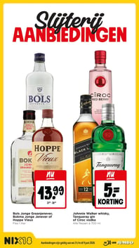 Johnnie Walker whisky, Tanqueray gin of Ciroc vodka aanbieding bij Jumbo – geldig van 03.06.2026 t/m 09.06.2026