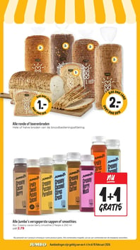 Alle Jumbo's versgeperste sappen of smoothies aanbieding bij Jumbo – geldig van 04.02.2026 t/m 10.02.2026
