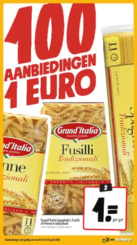 Grand'Italia Spaghetti, Fusilli of Penne tradizionali aanbieding bij Jumbo – geldig van 08.04.2026 t/m 14.04.2026