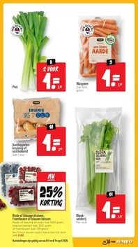 Rode of blauwe druiven, frambozen of blauwe bessen aanbieding bij Jumbo – geldig van 08.04.2026 t/m 14.04.2026