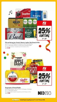 Pils van Hertog Jan, Grolsch, Bavaria, Jupiler, Bud, Brand of Alfa aanbieding bij Jumbo – geldig van 11.02.2026 t/m 17.02.2026