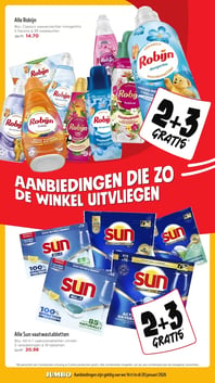 Alle Sun vaatwastabletten aanbieding bij Jumbo – geldig van 14.01.2026 t/m 20.01.2026