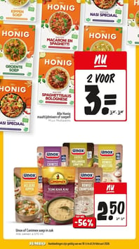 Unox of Conimex soep in zak aanbieding bij Jumbo – geldig van 18.02.2026 t/m 24.02.2026