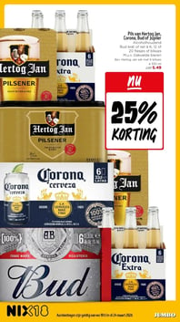 Pils van Hertog Jan, Corona, Bud of Jupiler aanbieding bij Jumbo – geldig van 18.03.2026 t/m 24.03.2026
