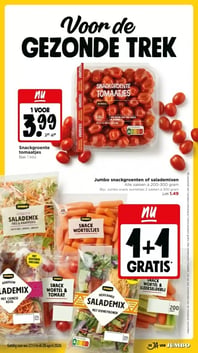 Jumbo snackgroenten of salademixen aanbieding bij Jumbo – geldig van 22.04.2026 t/m 28.04.2026