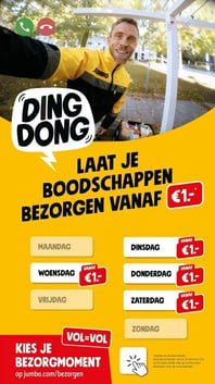 LAAT JE BOODSCHAPPEN BEZORGEN VANAF €1,- aanbieding bij Jumbo – geldig van 25.02.2026 t/m 03.03.2026