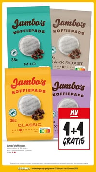 Jumbo's koffiepads aanbieding bij Jumbo – geldig van 25.02.2026 t/m 03.03.2026