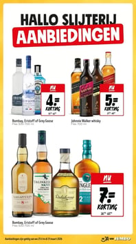 Bombay, Eristoff of Grey Goose aanbieding bij Jumbo – geldig van 25.03.2026 t/m 31.03.2026
