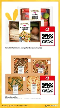 Alle Jumbo's quiches aanbieding bij Jumbo – geldig van 25.03.2026 t/m 31.03.2026