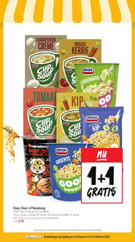 Unox, Knorr of Namdong Alle Cup-a-Soup of noedels aanbieding bij Jumbo – geldig van 28.01.2026 t/m 03.02.2026