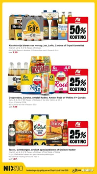 Texels, Grimbergen, Grolsch speciaalbieren of Grolsch Radler aanbieding bij Jumbo – geldig van 29.04.2026 t/m 05.05.2026