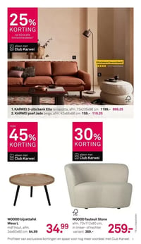 WOOOD fauteuil Stone aanbieding bij Karwei – geldig van 02.02.2026 t/m 08.02.2026