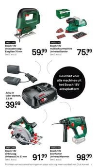 Bosch 18V multischuurmachine UniversalSander (excl. accu) aanbieding bij Karwei – geldig van 05.01.2026 t/m 11.01.2026