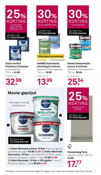 Histor Monodek primer, 10 liter fixeert enigzins poederende lagen 53.99 42.99 aanbieding bij Karwei – geldig van 07.04.2026 t/m 12.04.2026