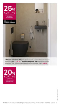 Atlantic fonteintset Billy afm. 21.4x41.7x23.7 cm, met kraan, sifon en afvoerplug aanbieding bij Karwei – geldig van 07.04.2026 t/m 12.04.2026