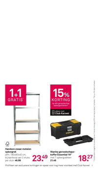 Stanley gereedschapskoffer Essential 19" aanbieding bij Karwei – geldig van 09.02.2026 t/m 15.02.2026