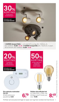 KARWEI duospot Maks in wit, zwart of messing, afm. 12x28x8 cm, excl. lichtbron aanbieding bij Karwei – geldig van 09.02.2026 t/m 15.02.2026