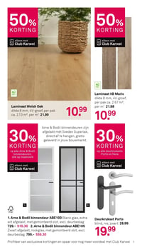 Arne & Bodil binnendeur ABE100 aanbieding bij Karwei – geldig van 09.03.2026 t/m 15.03.2026