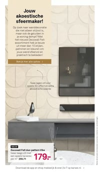 Decowall Felt duo-pattern Vibe aanbieding bij Karwei – geldig van 13.04.2026 t/m 26.04.2026