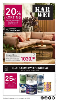 Loungeset Emma aanbieding bij Karwei – geldig van 13.04.2026 t/m 26.04.2026