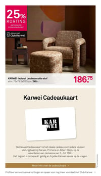 25% KORTING op bijna alle binnenmeubelen aanbieding bij Karwei – geldig van 16.02.2026 t/m 22.02.2026