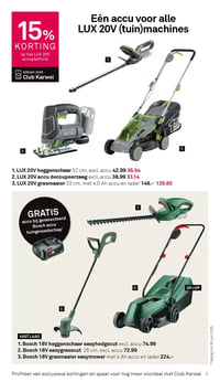 LUX 20V heggenschaar 52 cm, excl. accu aanbieding bij Karwei – geldig van 16.03.2026 t/m 22.03.2026