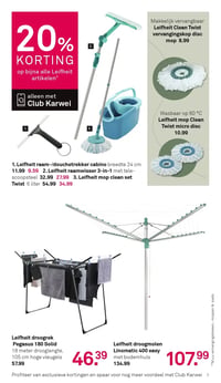 Leifheit Clean Twist vervangingskop disc mop aanbieding bij Karwei – geldig van 16.03.2026 t/m 22.03.2026