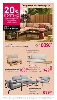 Loungeset Maxime aanbieding bij Karwei – geldig van 16.03.2026 t/m 22.03.2026