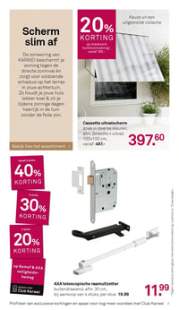Cassette uitvalscherm aanbieding bij Karwei – geldig van 20.04.2026 t/m 26.04.2026