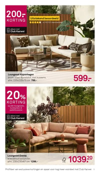 Loungeset Emma aanbieding bij Karwei – geldig van 20.04.2026 t/m 26.04.2026