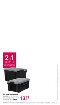 Iris opbergbox New Sia aanbieding bij Karwei – geldig van 26.01.2026 t/m 01.02.2026