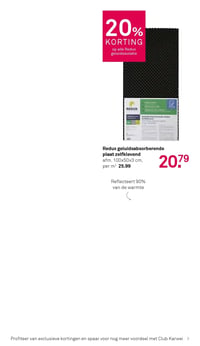 Redux geluidsabsorberende plaat zelfklevend aanbieding bij Karwei – geldig van 26.01.2026 t/m 01.02.2026